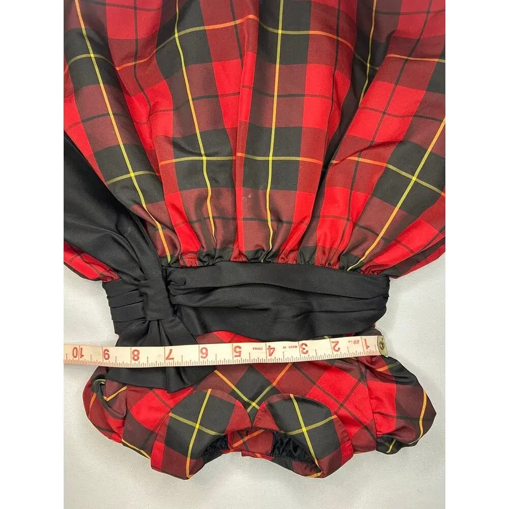 Ralph Lauren Baby Girls 12M Red Tartan Plaid Taffeta Holiday Dress Sash